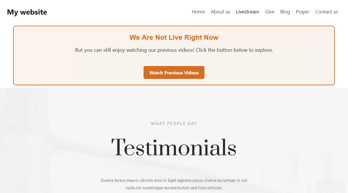 Church Website Wordpress